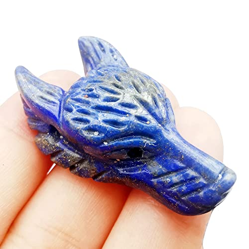 Manekieko Natürlicher Lapislazuli 40mm Wolfskopf Taschenkristalle Und Heilsteinfigur, Haped DIY – Schmuckanhänger Manekieko Natürlicher Lapislazuli 40mm Wolfskopf Taschenkristalle Und Heilsteinfigur, Haped DIY – Schmuckanhänger von Manekieko