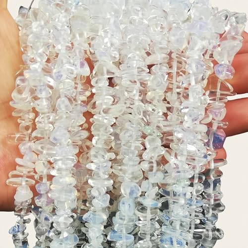 Manekieko Opalite 5-10mm Unregelmäßige Tumbled Chip Perlen Für Die Schmuckherstellung, Heilung Kristall Gebohrt Lose Bead Strand DIY Craft Supplies(2 Stränge) von Manekieko