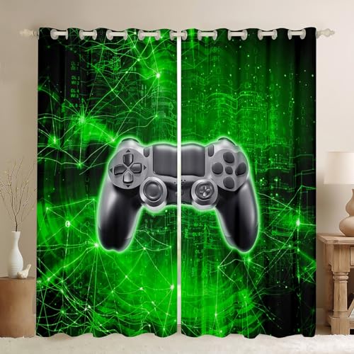 Schwarzer Gamepad Fenster Vorhang,Videospiele Vorhänge Kinder Teens Jungen Gamer Schlafzimmer Dekor,Neon Grün Geometrische Linien Fenstervorhänge Mode Gaming Fenster Vorhänge,2 Panels,XXL Größe Schwarzer Gamepad Fenster Vorhang,Videospiele Vorhänge Kinder Teens Jungen Gamer Schlafzimmer Dekor,Neon Grün Geometrische Linien Fenstervorhänge Mode Gaming Fenster Vorhänge,2 Panels,XXL Größe von Manfei