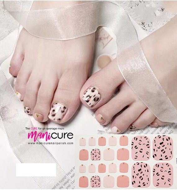 Leopard Pink, Pedicure Echte Nagellackstreifen, Nagellack, Nagelfolien, Aufkleber, Langlebig, Ungiftig von ManicureNailPolish