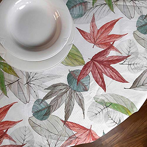 Manifattura Tessile - Panama-Tischdecke drucken alle Größen - Herbstblätter, Oval x6 180 von Manifattura Tessile