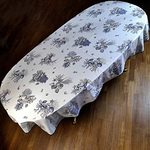 Manifattura Tessile Panama-Tischdecke drucken alle Größen - Blaue Korallen, Oval x10 240 Manifattura Tessile Panama-Tischdecke drucken alle Größen - Blaue Korallen, Oval x10 240 von Manifattura Tessile