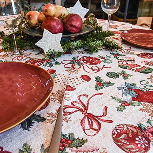 Manifattura Tessile - Weihnachten Gobelin Lurex Tischdecke - Zeichnung 1, Oval x8 220 Manifattura Tessile - Weihnachten Gobelin Lurex Tischdecke - Zeichnung 1, Oval x8 220 von Manifattura Tessile