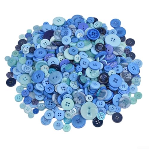Handgefertigte Harzknöpfe für Kinder, ideal für Bastel- und Nähprojekte, verschiedene Farben (blau) von Manillefu