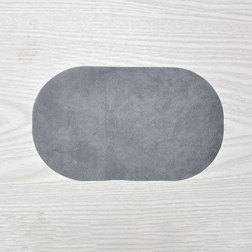 Stoffaufnäher zum Aufbügeln, aus hochwertigem Wildleder, ideal für schnelle DIY-Kleidungsreparaturen (hellgrau) von Manillefu