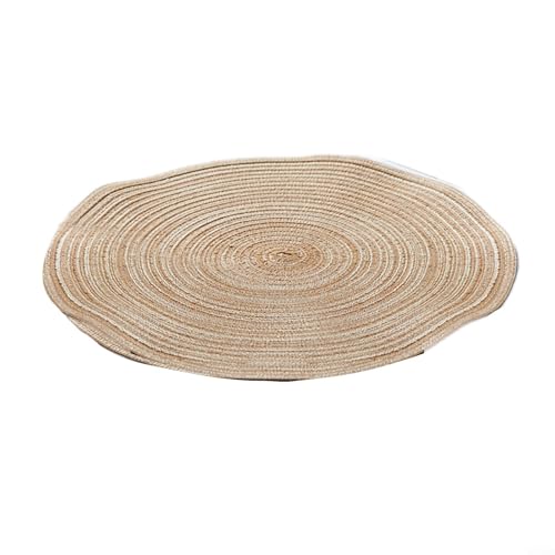 Tischsets, rund, für geflochtene Tischsets, 30 cm, Baumwollgarn, Tischschutz, geeignet für besondere Anlässe und den täglichen Gebrauch, Hellbraun, 6 Stück Tischsets, rund, für geflochtene Tischsets, 30 cm, Baumwollgarn, Tischschutz, geeignet für besondere Anlässe und den täglichen Gebrauch, Hellbraun, 6 Stück von Manillefu