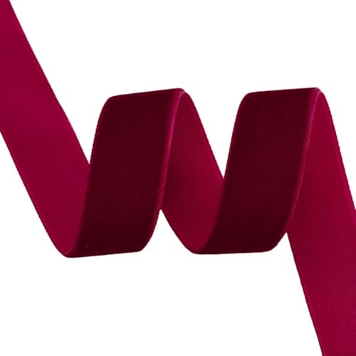 Weiches Samtband, 25 mm, für elegante Party-Dekoration, 9 m Länge, ideal für DIY-Projekte und zum Verpacken von Geschenken, Rot von Manillefu
