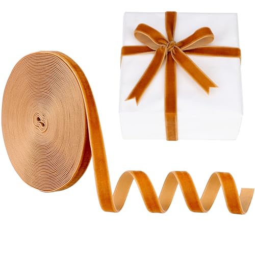 Samtband Kupfer 10 mm 9,1 m Manjonzic einseitiges Samtband, perfekt für Weihnachtsbäume, Geschenkverpackungen, Blumensträuße, Hochzeitsdekoration Samtband Kupfer 10 mm 9,1 m Manjonzic einseitiges Samtband, perfekt für Weihnachtsbäume, Geschenkverpackungen, Blumensträuße, Hochzeitsdekoration von Manjonzic