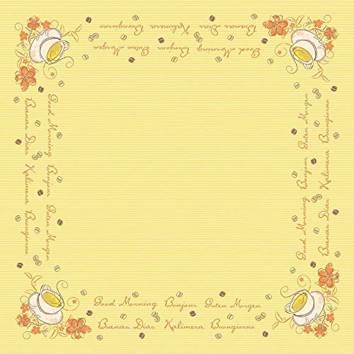Mank Airlaid Tischdecke mit PE beschichtet | wasserabweisend | Mitteldecke für Gastronomie und Feiern | 80 x 80 cm | 15 Stück | Sunny/New Day von Mank GmbH