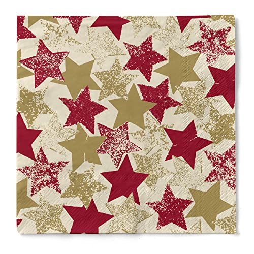 Mank GmbH Tissue Servietten 33x33 cm Premium Einweg Serviette saugstark perfekt für Weihnachtsfeiern & Adventsfeiern Weihnachtsservietten 100 Stück Sterne Levi Mank GmbH Tissue Servietten 33x33 cm Premium Einweg Serviette saugstark perfekt für Weihnachtsfeiern & Adventsfeiern Weihnachtsservietten 100 Stück Sterne Levi von Mank GmbH
