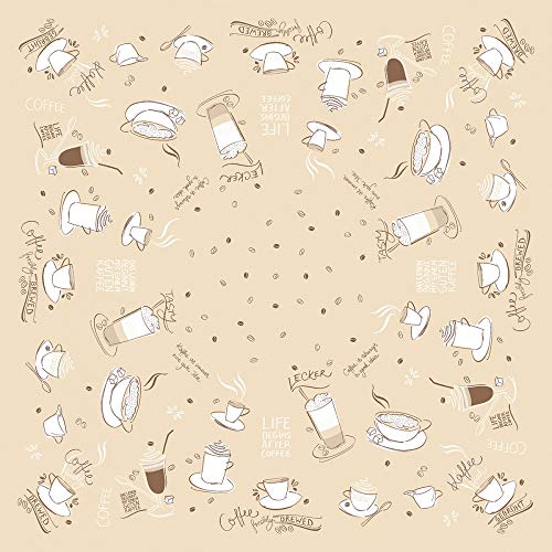 Mank GmbH Tischdecken aus Airlaid | Mitteldecken 80 x 80 cm | Einmal-Tischdecke für Gastronomie und Feiern | 20 Stück| Tasty Coffee (Braun) von Mank GmbH