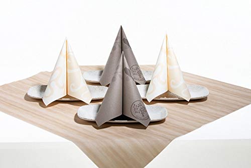 Mank Tischdecken aus Airlaid | Mitteldecken 80 x 80 cm Tischdecke für Gastronomie | 20 Stück | Aquarell (Braun) von Mank GmbH