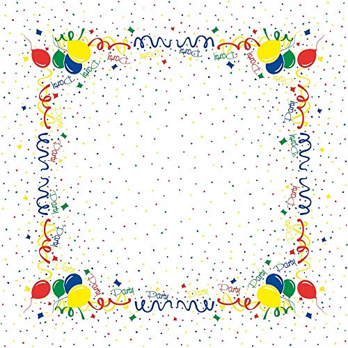 Mank GmbH Tischdecken aus Airlaid, Mitteldecke 80 x 80 cm, Mank Einmal Tischdecke für Gastronomie und Feiern 20 Stück Faschingsdeko Karneval Luftschlangen Party von Mank GmbH