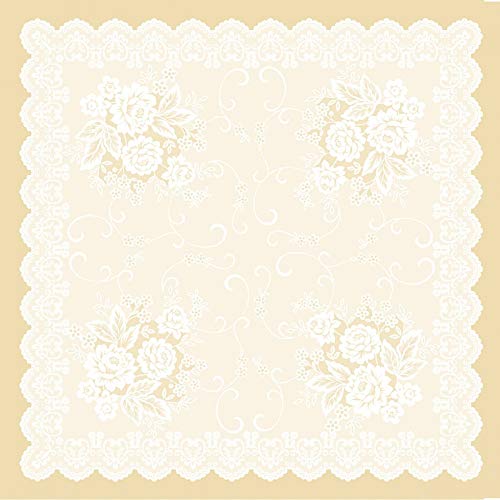 Tischdecken aus Airlaid | Mitteldecken 80 x 80 cm | Mank Einmal-Tischdecke für Gastronomie | 20 Stück| Franziska (Beige) von Mank GmbH