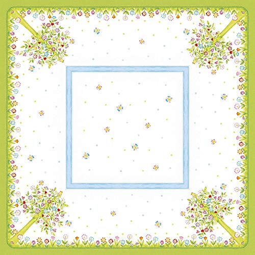 Mank GmbH Tischdecken aus Airlaid, Einweg Mitteldecken 80 x 80 cm Einmal Tischdecke für Gastronomie 20 Stück Insa Mitteldecke Frühling Sommer 80x80 von Mank GmbH