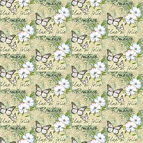 Mank GmbH Tischdecken aus Airlaid Mitteldecken 80 x 80 cm Mank Einmal Tischdecke für Gastronomie 20 Stück Jolie in Grün Frühling Sommer Blumen von Mank GmbH