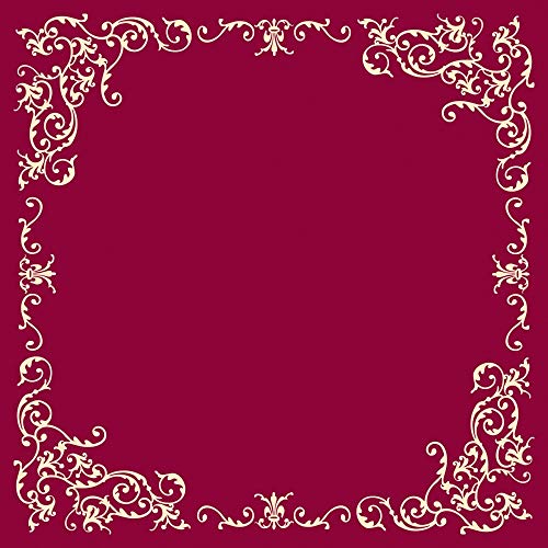 Tischdecken aus Airlaid | Mitteldecken 80 x 80 cm | Mank Einmal-Tischdecke für Gastronomie und Feiern | 20 Stück | Pomp (Bordeaux-Creme) von Mank GmbH