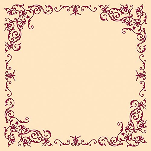 Mank GmbH Tischdecken aus Airlaid | Mitteldecken 80 x 80 cm | Mank Einmal-Tischdecke für Gastronomie und Feiern | 20 Stück | Pomp (Creme-Bordeaux) von Mank GmbH