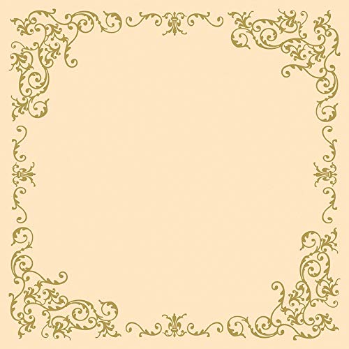 Tischdecken aus Airlaid | Mitteldecken 80 x 80 cm | Mank Einmal-Tischdecke für Gastronomie und Feiern | 20 Stück | Pomp (Creme-Gold) von Mank GmbH