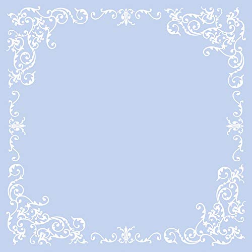 Tischdecken aus Airlaid | Mitteldecken 80 x 80 cm | Mank Einmal-Tischdecke für Gastronomie und Feiern | 20 Stück | Pomp (Pastellblau-Weiß) von Mank GmbH