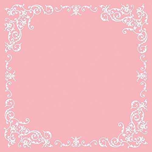 Tischdecken aus Airlaid | Mitteldecken 80 x 80 cm | Mank Einmal-Tischdecke für Gastronomie und Feiern | 20 Stück | Pomp (Rosa-Weiß) von Mank GmbH