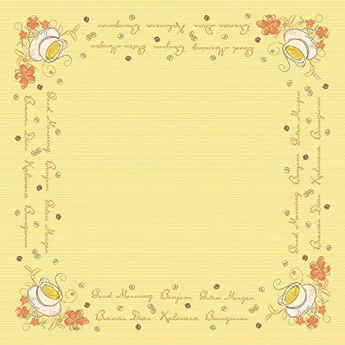 Tischdecken aus Airlaid | Mitteldecken 80 x 80 cm | Mank Einmal-Tischdecke für Gastronomie und Feiern | 20 Stück| Sunny/New Day von Mank GmbH