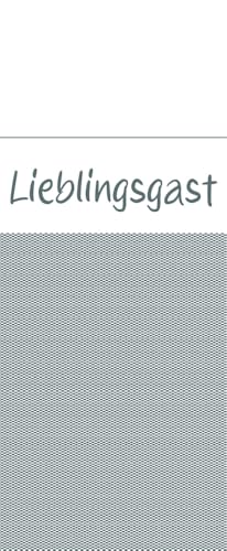 Mank Airlaid Besteckservietten Pub mit Manschette Lieblingsgast Peggy oder Sherlock 40 x 33 cm, 75 Stück Bestecktasche stoffähnlich Serviettentaschen Einweg (Grau Peggy) von Mank