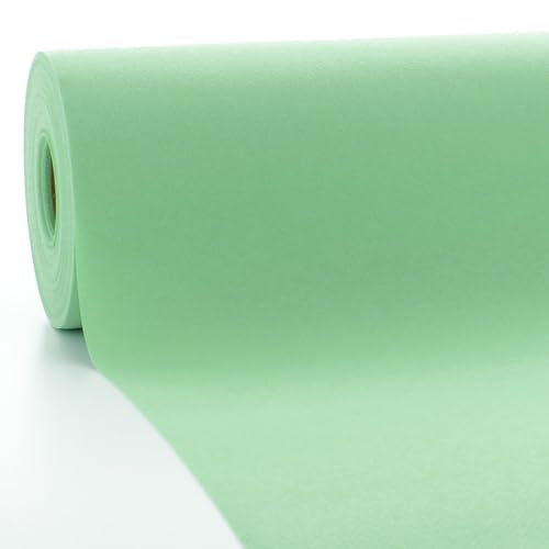 Mank Airlaid Tischdeckenrolle | Tischdecken-Rolle stoffähnlich | Einmal-Tischdecke für Hochzeiten und Events | (Pistazie, 120 cm x 40 m) von Mank