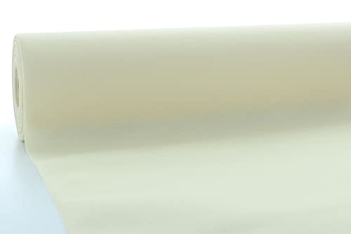 Mank Airlaid Tischdeckenrolle | Tischdecken-Rolle stoffähnlich | Einmal-Tischdecke für Hochzeiten und Events | 100 cm x 25 m | (Airlaid, Creme) von Mank