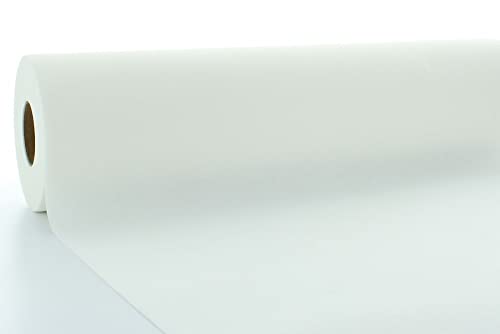 Mank Airlaid Tischdeckenrolle | Tischdecken-Rolle stoffähnlich | Einmal-Tischdecke für Hochzeiten und Events | 100 cm x 25 m | (Airlaid, Weiß) von Mank