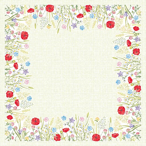 Mank Tischdecken aus Airlaid Mitteldecken 80 x 80 cm Einmal Tischdecke für Gastronomie und Feiern 20 Stück Susanne Frühling Sommer Blumen Floral Blumenwiese von Mank