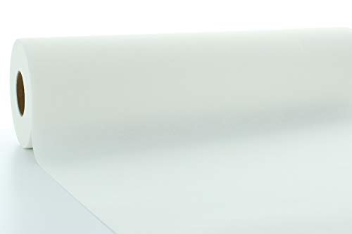 Mank Tischdeckenrollen PE beschichtet Uni | wasserabweisend | Rollenware 120 cm x 25m stoffähnlich Tischdecke für Gastronomie | (Weiß) von Mank