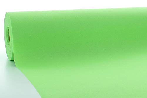 Mank Tischdeckenrollen Uni | Rollenware 120 cm x 40 m aus Airlaid stoffähnlich Tischdecke für Gastronomie | (Apfelgrün, 120 cm x 40 m) von Mank