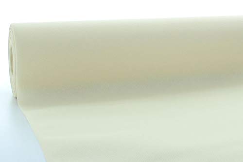 Mank Tischdeckenrollen Uni | Rollenware 120 cm x 40 m aus Airlaid stoffähnlich Tischdecke für Gastronomie | (Creme, 120 cm x 40 m) von Mank