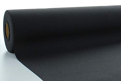 Mank Tischdeckenrollen Uni | Rollenware 120 cm x 40 m aus Airlaid stoffähnlich Tischdecke für Gastronomie | (Schwarz, 120 cm x 40 m) von Mank
