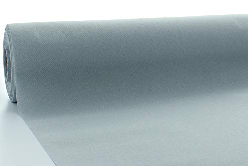 Mank Tischdeckenrollen Uni | Rollenware 80 cm x 40 m aus Airlaid stoffähnlich Tischdecke für Gastronomie | (Grau, 80 cm x 40 m) von Mank