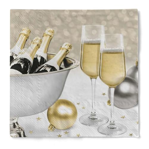 Mank Tissue Serviette Secco 33 x 33 cm, 1/4-Falz 3-lagig-Tissue Party Silvester Feier Jubiläum 100 Stück Mank Tissue Serviette Secco 33 x 33 cm, 1/4-Falz 3-lagig-Tissue Party Silvester Feier Jubiläum 100 Stück von Mank