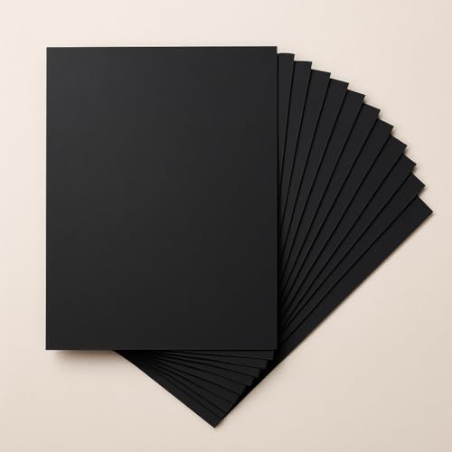 Mankey Monkey A5 schwarzer Karton, 450 g/m², 25 schwere Blätter für Bastelarbeiten, Einladungen und DIY-Projekte Mankey Monkey A5 schwarzer Karton, 450 g/m², 25 schwere Blätter für Bastelarbeiten, Einladungen und DIY-Projekte von Mankey Monkey