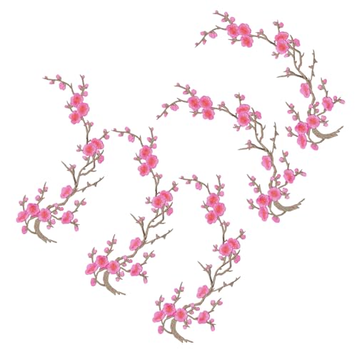 Bügelaufnäher Für Kleidung,Stickerei Aufnäher für Kleidung | 5er Set Pflaumenblüten Blumenmuster Nähanleitung mit Klebefolie für Sportteam Bekleidung Modeprojekte Hut Bügelaufnäher Für Kleidung,Stickerei Aufnäher für Kleidung | 5er Set Pflaumenblüten Blumenmuster Nähanleitung mit Klebefolie für Sportteam Bekleidung Modeprojekte Hut von Manolyee