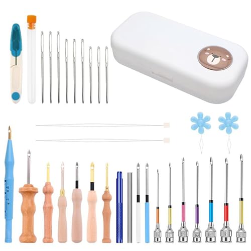 Punch Needle Stickerei Set | Sticknadel Set für Erwachsene | Bequem Zu Haltendes Handarbeit Werkzeug Für Mützen Steppdecken Kissen Teppiche Punch Needle Stickerei Set | Sticknadel Set für Erwachsene | Bequem Zu Haltendes Handarbeit Werkzeug Für Mützen Steppdecken Kissen Teppiche von Manolyee
