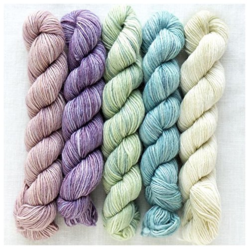 Manos del Uruguay Silk Blend Fino Minis Set Fb. Henrietta, 100g (5x20g) Wolle mit Seide zum Stricken, Merino extrafine + Seide, handgefärbt mit wunderschönem Farbverlauf von Manos del Uruguay Silk Blend