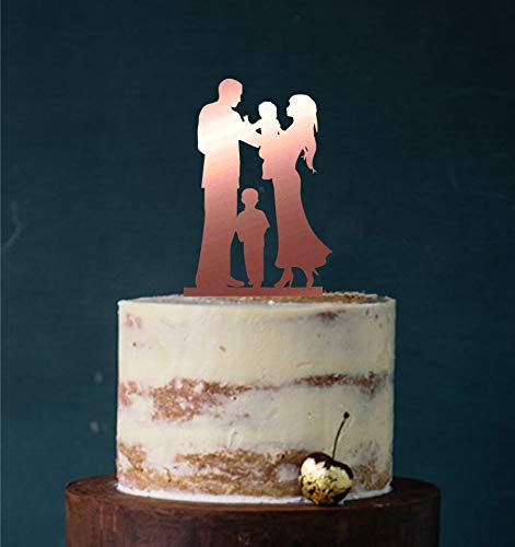 Cake Topper, Tortenstecker, Tortenfigur Acryl, Hochzeit Hochzeitstorte (Bronze (verspiegelt einseitig)) Art.Nr. 5027 von Manschin Laserdesign