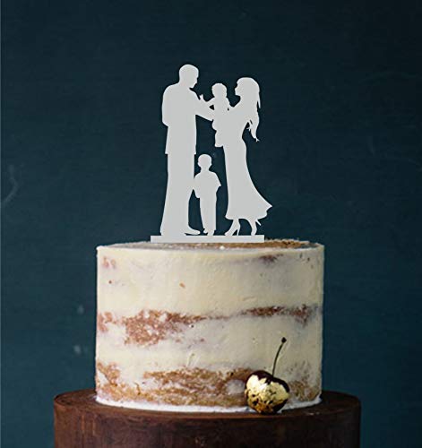 Cake Topper, Tortenstecker, Tortenfigur Acryl, Tortenständer Etagere Hochzeit Hochzeitstorte (Grau) von Manschin Laserdesign