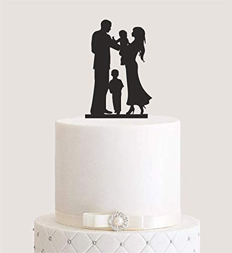 Cake Topper, Tortenstecker, Tortenfigur Acryl, Tortenständer Etagere Hochzeit Hochzeitstorte (Schwarz) Art.Nr. 5136 von Manschin Laserdesign