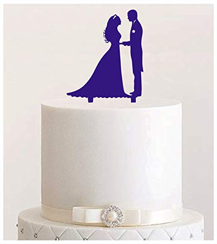 Manschin-Laserdesign Cake Topper Paar,Tortenstecker, Tortenfigur Acryl, Hochzeit Wedding Hochzeitstorte (Violett) von Manschin-Laserdesign