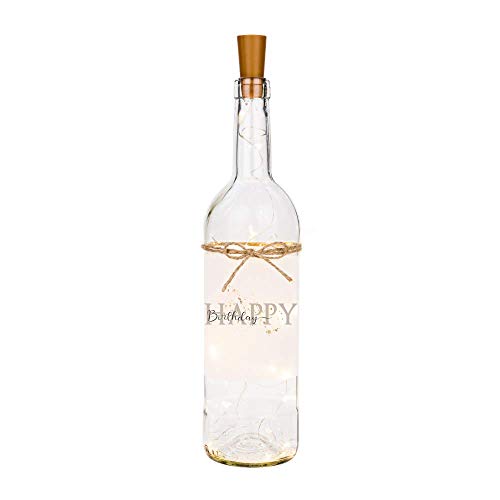 Manufaktur Liebevoll Flaschenlicht Happy Birthday mit Wunschzahl - Persönliches Geschenk zum Geburtstag - Flasche mit LED Beleuchtung Manufaktur Liebevoll Flaschenlicht Happy Birthday mit Wunschzahl - Persönliches Geschenk zum Geburtstag - Flasche mit LED Beleuchtung von Manufaktur Liebevoll