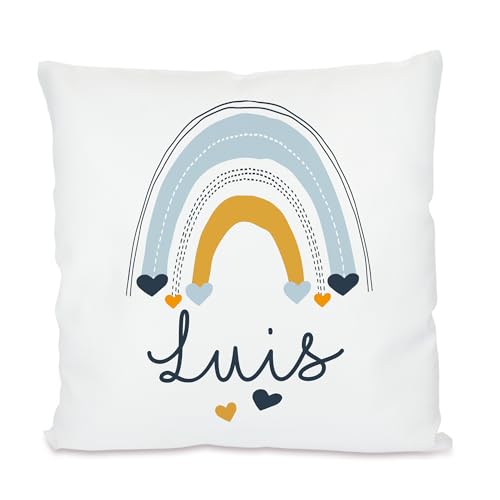 Manufaktur Liebevoll I Kissen Regenbogen mit Namen für Jungen I Namenskissen in 40x40 cm I Besonderes Geschenk und personalisierte Geschenkidee für Jungs und Kinder Manufaktur Liebevoll I Kissen Regenbogen mit Namen für Jungen I Namenskissen in 40x40 cm I Besonderes Geschenk und personalisierte Geschenkidee für Jungs und Kinder von Manufaktur Liebevoll