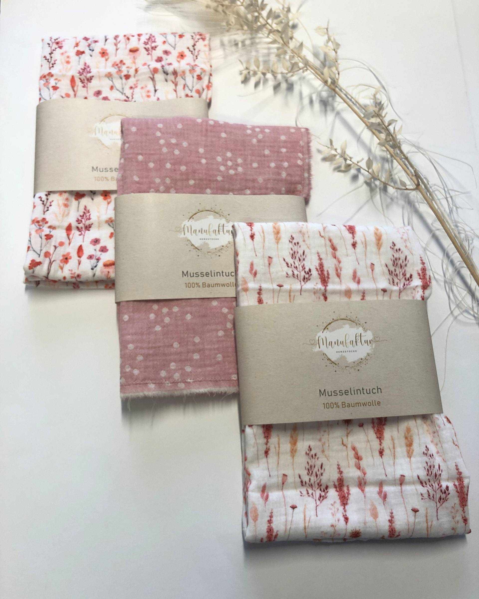 Musselintuch/Spucktuch/ Pucktuch/ Babytuch/ Kuscheltuch/ Bio Musselin/ Double Gauze Musselintuch/Spucktuch/ Pucktuch/ Babytuch/ Kuscheltuch/ Bio Musselin/ Double Gauze von ManufakturHerzstueck