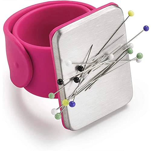1PCS Armnadelkissen magnetisch,Magnetisch Nadelkissen Armband, quadratisches Nadelkissen mit Silikon-Armband-Armband für DIY-Stickerei-Haarspangen von MaoNativey