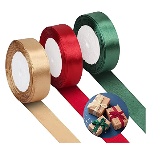 MaoNativey Geschenkband, 3 Rollen 75 Yard Schleifenband Satin Geschenkband Seidenbänder 20mm Schleifenband Satin Stoff Band für Hochzeit, Weihnachten, Geschenk, Dekoration MaoNativey Geschenkband, 3 Rollen 75 Yard Schleifenband Satin Geschenkband Seidenbänder 20mm Schleifenband Satin Stoff Band für Hochzeit, Weihnachten, Geschenk, Dekoration von MaoNativey